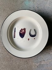 Seletti CARTA IGIENICA (🔪🫀 U) "Ti amo" piastra metallo smaltato Maurizio Cattelan