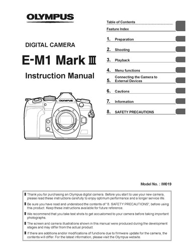 Olympus em1 mkiii guida - em1,
