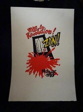 Litografia Vinicio Berti 1989 VIVE la Revolution 14 Juliet 1789 ZAN! Astrattismo