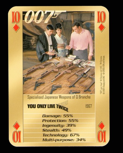 Playing card 007 bonds - x,