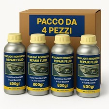 4 PEZZI Ricarica 600ml 800gr Polimero Liquido Rinnova Ripristino Fari Auto