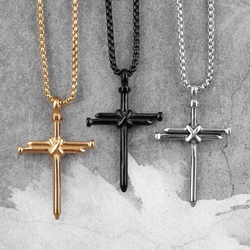 Collana con catena croce - collana,