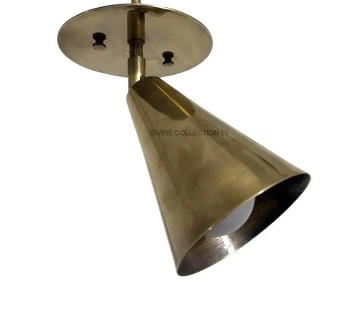 Plafoniera cono ottone - plafoniera,