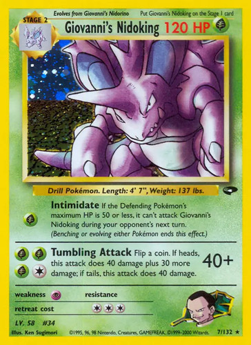 Giovanni nidoking 132 - giovanni's,