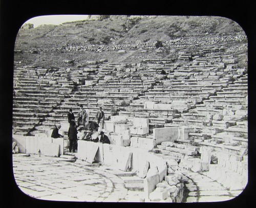 Glass magic lantern slide - magic,