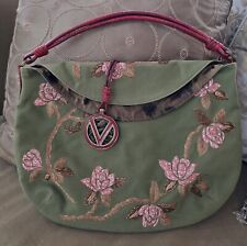 Borsa a mano vintage Valentino Garavani in tela ricamata con manico superiore mai usata