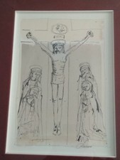 MANLIO BACOSI CROCIFISSIONE DI GESU' - SERIGRAFIA ORIGINALE FIRMATA