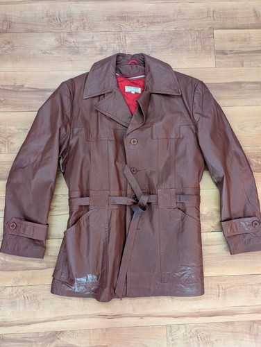 Giacca pelle marrone - , cognac