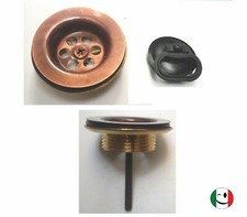 PILETTA GATTINARA 100% OTTONE DA Ø 62 MM. SCARICO DA 1¼" RAMATO - RAME