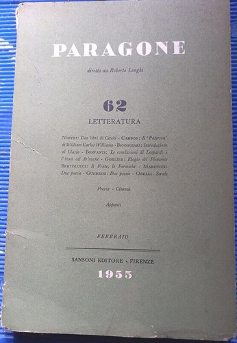 Paragone longhi letteratura - longhi,,