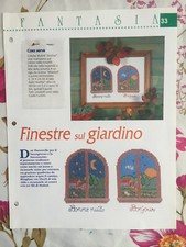 Schema punto croce Ricamo Finestre sul giardino finestra quadro