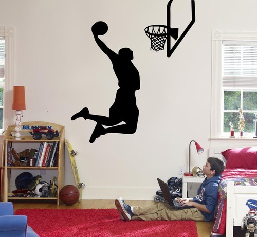 Adesivo parete basket slam - da,