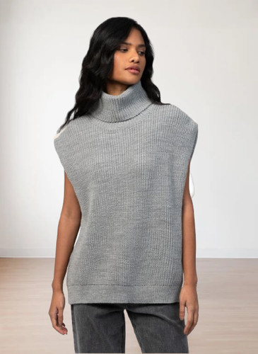 Cardigan dolcevita grigio - cardigan,