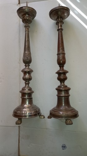 Coppia antichi candelieri - di,