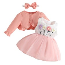 Cardigan Bambina 3 Pezzi Fiori