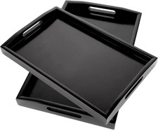 2 Vassoi Da Portata in Legno