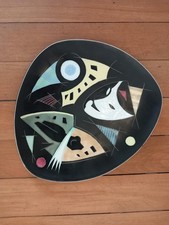 Zsolnay Ungheria piatto da parete ceramica decoro carnevale carnevale anni 50 60 raro 