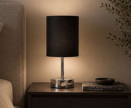 Lampada touch cromata - , nera