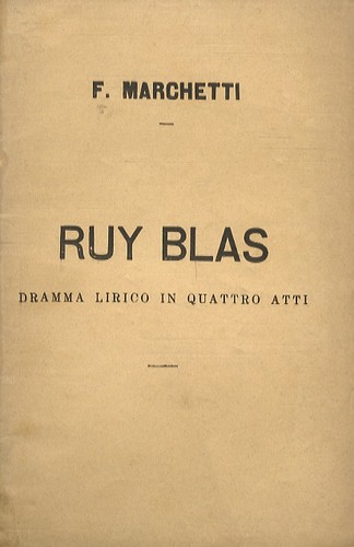 Ruy blas dramma lirico - blas.,