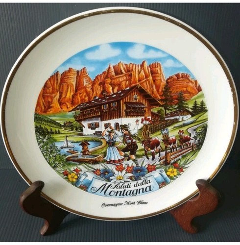 Piatto souvenir courmayeur - piatto,
