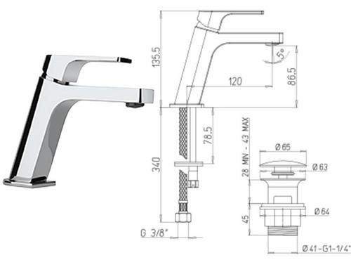 Monocomando lavabo paini - monocomando,