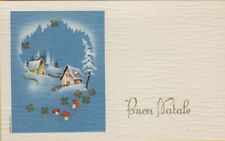 55512c vecchio biglietto di auguri non usato buon natale  cm 7 x 11