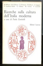 RICERCHE SULLA CULTURA DELL`