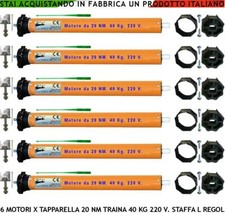 SERRANDE AVVOLGIBILI 40 KG SEI MOTORI ELETTRICI 220 V STAFFA L TAPPARELLE AUTOMA