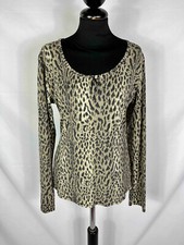 JUST CAVALLI Maglietta Maglia Donna Leopardata Elegante Woman T-Shirt Sz.M - 44