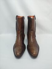 STIVALI PITONE CUOIO TEXANI VINTAGE TG 40