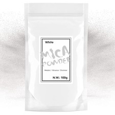 Waysroma 100g Polvere di Mica,Bianco Colori per Resina Epossidica Naturale C