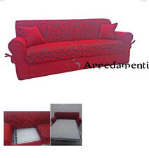 DIVANO LETTO IMBOTTITO 3 POSTI IN TESSUTO COMPLETAMENTE SFODERABILE divani sofà