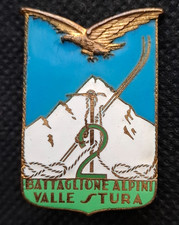 DISTINTIVO Battaglione alpini "VAL STURA" WW2 PROD. BOERI ROMA