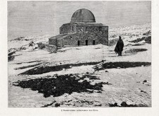 Stampa antica ETNA Catania Osservatorio Astronomico Bellini Sicilia 1891