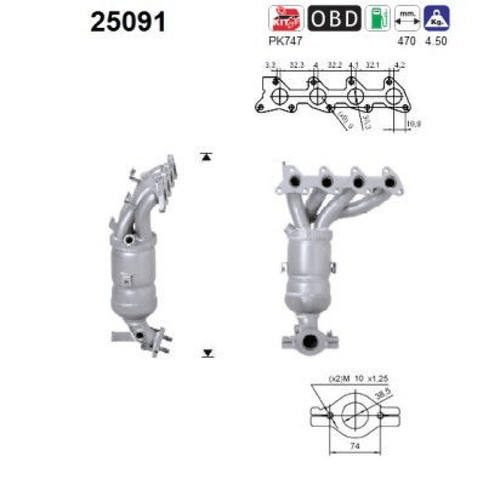 Catalizzatore per kia picanto - catalizzatore,