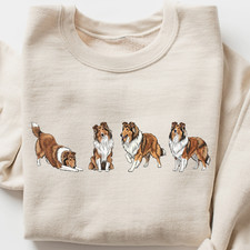 Felpa Rough Collie cane mamma