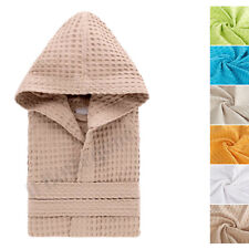 Accappatoio con cappuccio uomo/donna nido d'ape 100% cotone Taglie S/M/L/XL/XXL