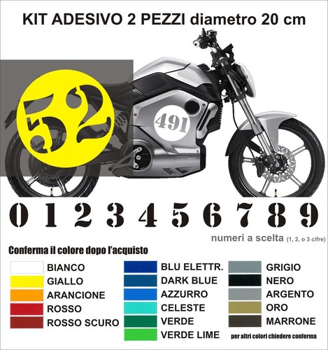 Coppia adesivi numero