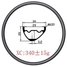 Cerchio carbonio 29er MTB