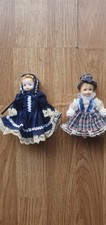 Bambole porcellana coppia ceramica vintage collezione anni 50 STUPENDE