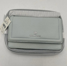 Borsa a tracolla Michael Kors Jet Set Charm piccolo telefono morbida pelle cielo