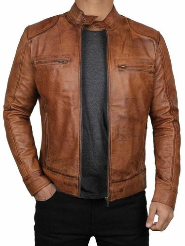 Giacca pelle uomo biker - di, uomo,