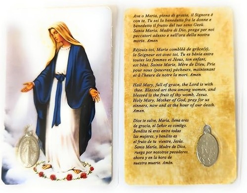 Card pvc con preghiera - con,