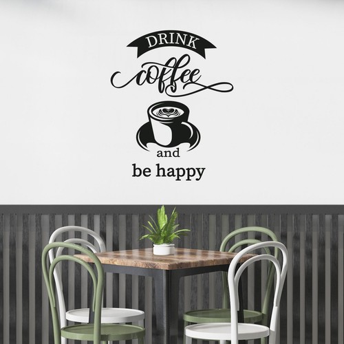 Adesivi murali drink coffee - murali,