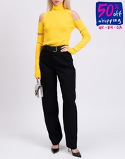 Maglione girocollo MAISON MARGIELA taglia S giallo maglia leggera RRP€546 MM6