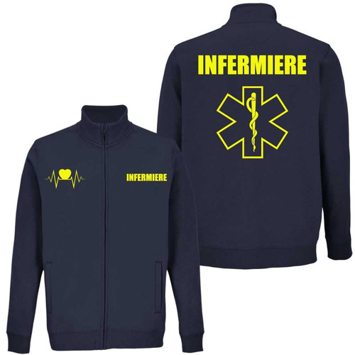 Felpa blu navy con zip - felpa,