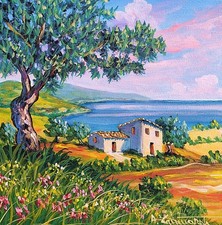 Quadri dipinti di paesaggi e