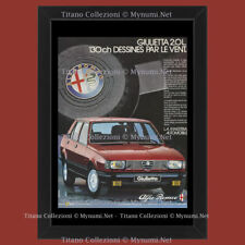 Anni ' 80  * Pubblicità Originale "Alfa Romeo, Giulietta 2.0 L” Cornice