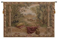 Verdure Au Chateau II paesaggio tessuto jacquard arazzo francese da appendere a parete