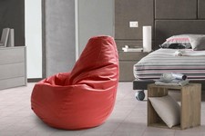 Pouf Annachiara Pouf a sacco Poltrona a sacco in ecopelle 100% Made in Italy
